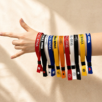 Bracelets en tissu personnalisés pour événements, bandes de sécurité en tissu personnalisées avec fermeture à glissière unidirectionnelle, rubans imprimés pour fêtes