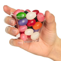 Récipient de service en plastique PS de 2oz, carré élégant, parfait, présentoir de mousse au yaourt avec couvercle