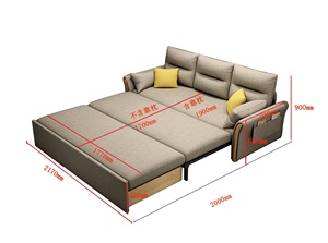 Ghế <span class=keywords><strong>sofa</strong></span> giường phòng khách hiện đại, chất lượng cao, có chức năng gấp gọn, bọc vải có thể kéo dài - Product Image 5