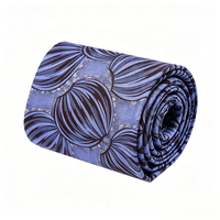 Kain Poplin Golden African Wax, 100% Katun, Tekstil Ankara Paisley Motif Spiral Ungu 6 Yard Grosir untuk Toko Jahit