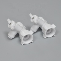 Raccord rapide en plastique pour connecteur de pipeline Pièce de filtre RO 1/2 ''Filetage 1/4'' OD Tube Adaptateur d'alimentation en eau à trois voies Vanne à bille
