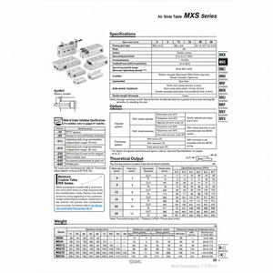 SMC Pneumatics Air Slide <b>Table</b> MXS20-75AS - Product Image 1