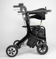 SER01 Déambulateur Électrique Intelligent avec Siège et Sac de Courses pour Personnes Âgées