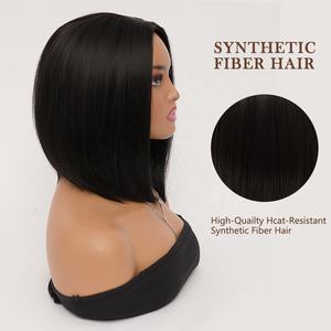 Elegante <span class=keywords><strong>Parrucca</strong></span> <span class=keywords><strong>Corta</strong></span> Marrone Scuro con Frontale in Pizzo Regolabile Senza Colla per Copertura Realistica di Perdita di Capelli e Capelli Grigi - Product Image 4