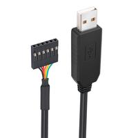 DTECH FTDI Kabel Adaptor USB Ke TTL Seri 3.3V, Kabel Adaptor 6 Pin 0.1 Inci Soket Wanita UART IC FT232RL Chip Jendela 10 8 7 Li