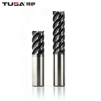 Fraise à chanfreiner en carbure monobloc 5 dents, série universelle, revêtement pour usinage CNC, fraise à chanfreiner en tungstène