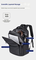 Ransel Notebook Kapasitas Besar Tahan Guncangan dan Bernapas, Tas Komputer Multifungsi untuk Perjalanan dan Kerja, Dilengkapi Pengisian Daya USB, Bahan Poliester