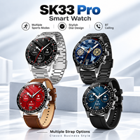Montre connectée Android étanche SK33 PRO avec écran AMOLED de 1,62 pouces, suivi d'activité physique, surveillance du sommeil, chronographe, alarme, réponse aux appels