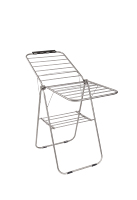 Nouveauté : Séchoir à linge pliable multifonctionnel en acier inoxydable 12M, finition brillante, double niveau, design original