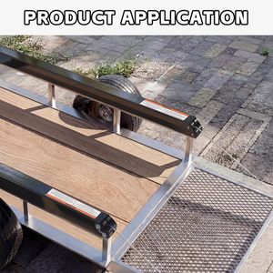 Système d'assistance à levage de porte arrière de remorque utilitaire à deux poteaux, système d'assistance à levage bilatéral, compatible avec les remorques utilitaires ouvertes, rampe de porte arrière, nouveau - Product Image 3
