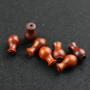 Colgante de cuentas de sándalo sangriento de Zambia en forma de florero, 10x15mm, abalorio budista DIY para pulseras y collares - Product Image 2
