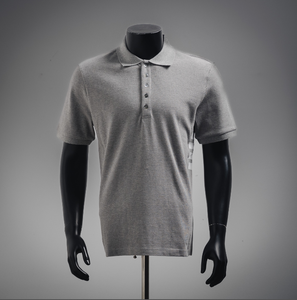 Tom Brown Classic Side-Bar Four Bars for Polo <b>Shirt</b> Slim Fit <b>Denim</b> Fabric Embroidered Design Hip Hop Short-Sleeved Browne <b>Shirt</b> - Product Image 1