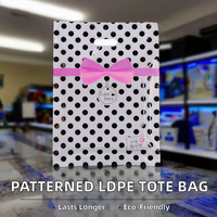 Sac fourre-tout plat recyclable imprimé en héliogravure pour vêtements, accessoires, cadeaux et shopping, avec motif, vente en gros