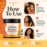Crème capillaire au beurre de Chebe 102g, poudre de Chebe, beurre de karité, huile d'olive, beurre capillaire hydratant pour cheveux secs, crépus et bouclés
