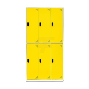 Casier scolaire avec armoire en acier à 6 portes et serrure magnétique, casier de travail pour le personnel, armoire de rangement - Product Image 1