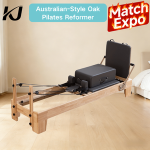 プロ仕様ピラティス・リフォーマー、調節可能で耐久性のあるオーク材、多機能業務用トレーニング機器、健康・ホームジム用 - Product Image 2