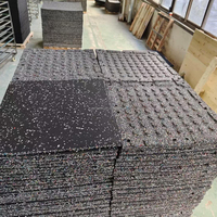1000x1000x20mm dicke, voll schwarze Sicherheits matte mit hoher Dichte für Gym Free Weights Zone Gym Gummi böden