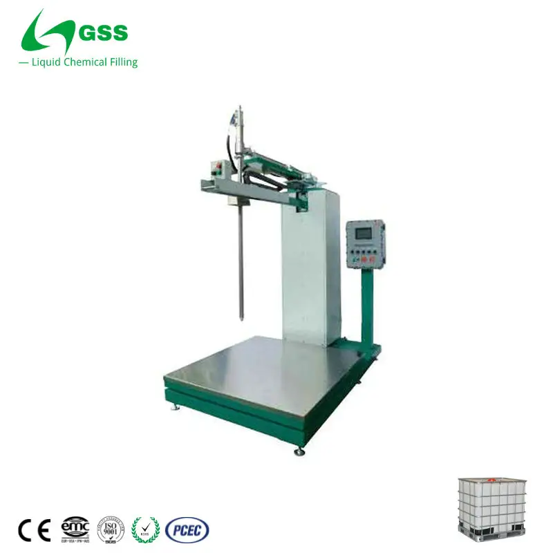 GSS100-2500L半自動潤滑油インク染料染料洗剤メチル溶剤液体ドラムIBC充填機
