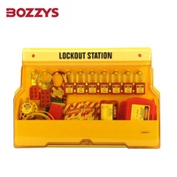 Station murale de verrouillage de cadenas de sécurité avec couvercle transparent anti-poussière et 8 clips