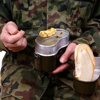 Vaisselle allemande d'extérieur populaire 3 en 1 Autre équipement de camping Batterie de cuisine de camping Kit de désordre