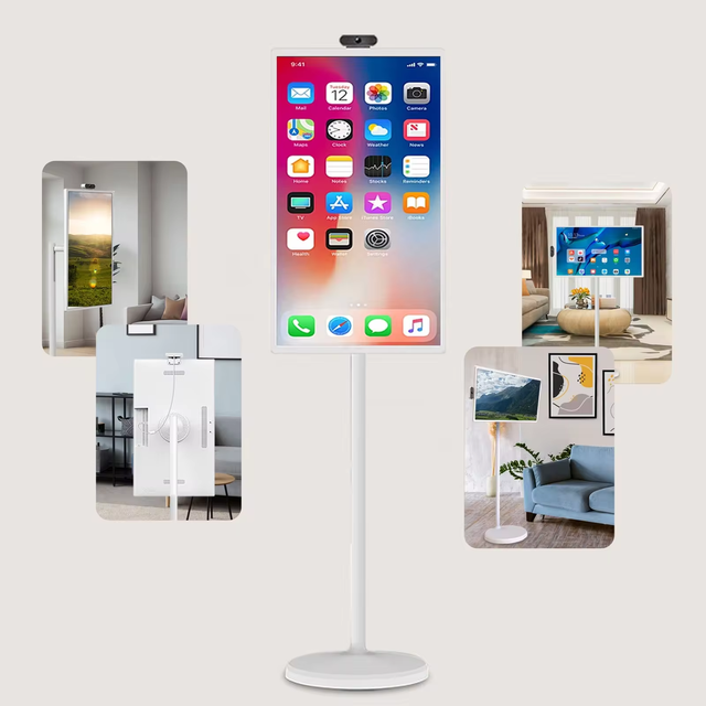 32 Inch White LED Gaming Monitor Smart TV Android System 120Hz HDTV Full HD Portable Display