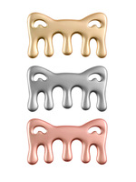 Peigne de massage en alliage de zinc en forme de chat mignon, gratte-tête style chaton, outil de relaxation, anti-stress, acupression, soin des cheveux, cadeau