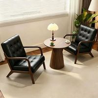 Fauteuil de loisirs de designer reproduit de la mi-siècle, fauteuil simple rétro français pour salon