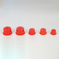 Assortiment de capuchons et bouchons hydrauliques coniques rouges pour la protection des filetages de tuyaux et l'expédition de composants industriels (tailles multiples)