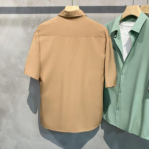 Vendita calda Pi Shuai versione coreana sfusa seta di ghiaccio in stile Retro drappeggio camicia senza ferro a maniche corte - Product Image 3