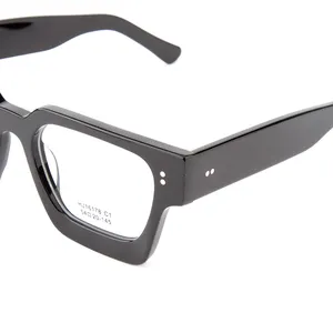 نظارات بعلامة خاصة للجنسين مقاس كبير من مادة الأسيتات نظارات مستقطبة جاهزة في المخزون إطارات نظارات مربعة الشكل