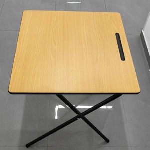 Foldable Student Exam <b>Desk</b> 60x60x74cm Wood Top Metal Frame Durable School Furniture - Product Image 3