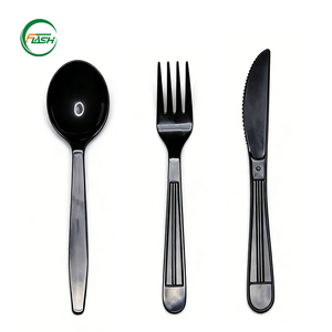 ชุดช้อนส้อมมีดพลาสติกสีเงินแบบใช้แล้วทิ้ง  รักษ์โลก สไตล์คลาสสิก สำหรับงานปาร์ตี้ งานแต่งงาน - Product Image 1