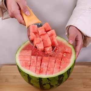 Mango Cutter Stainless Steel Fruit Divider <b>Dicing</b> Spoon Peeling Tool For Mango Watermelon - Product Image 2