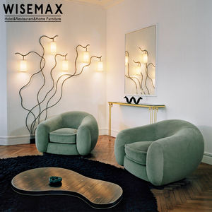 Wisemax रचनात्मक डिजाइनर घर फर्नीचर वृहदाकार सफेद boucle टेडी कपड़े ध्रुवीय भालू सोफे 3 सीटों chesterfield सोफे होटल - Product Image 6