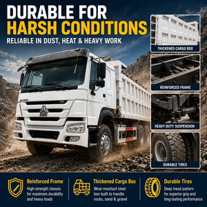 <span class=keywords><strong>Camion</strong></span> <span class=keywords><strong>benne</strong></span> d'occasion HOWO A7 6x4 pour flotte minière africaine, avec grande caisse de chargement, coloris blanc, rouge, vert, bleu - Product Image 3
