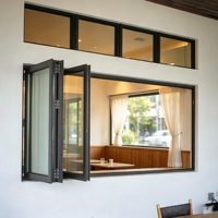 Ventana Plegable Resistente a la Corrosión Salina de Fábrica Confiable HUACAI, Ventana de Vidrio Anticorrosión para Isla, Resort, Casa de Huéspedes, Bar, Pared