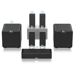 5.2CH Home Theater Sistemas Multi-função Amplificador 8 "Wired e Sem Fio Subwoofer Baixo Forte, 4PCS Surround Som Alto-falantes