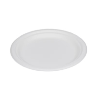 100% ensemble de vaisselle jetable biodégradable canne à sucre bagasse assiette ronde pâte matériel Production à clapet pour les fêtes