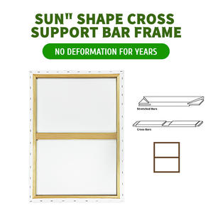 Marco de lienzo artístico en blanco de 20x30 pulgadas personalizado al por mayor, suministros de arte lienzo estirado imprimado triple de algodón de 280g para pintar - Product Image 5