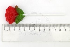 Valentine Day Gift Red <strong>Flower</strong> Hard Rose Shape Lollipop <strong>Sweets</strong> - Product Image 4