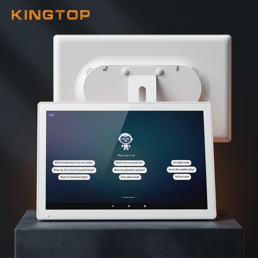 KINGTOP OEM ODM <strong>15</strong>.6 Inch Smart Electronic Calendar Display <strong>Android</strong> <strong>15</strong> Auto-<strong>Update</strong> <strong>Date</strong> & Time with Voice Control