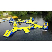 Parc aquatique gonflable personnalisé, jeux et activités aquatiques flottantes, fabricant de parcs aquatiques gonflables à Guangzhou