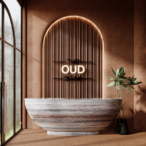 เคาน์เตอร์จัดแสดงน้ำหอมสไตล์วินเทจที่ทำจากไม้น้ำหอมน้ำหอมสไตล์เกาะตามสั่ง - Product Image 3