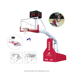 Support <span class=keywords><strong>de</strong></span> panier <span class=keywords><strong>de</strong></span> <span class=keywords><strong>basket</strong></span>-ball encastré au sol avec panneau arrière en verre trempé, cadre en acier, <span class=keywords><strong>filet</strong></span> en nylon résistant aux intempéries pour une utilisation en extérieur - Product Image 1