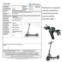 Trottinette électrique tout-terrain à hauteur réglable pour adultes, étanche, moteur 250W, capacité de charge 150kg, technologie de capteur