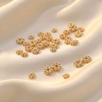 Accessoires de fabrication de bijoux DIY tendance : Perles d'espacement torsadées en forme de nœud de corde plaquées or 14K de 7,8 mm pour colliers et bracelets