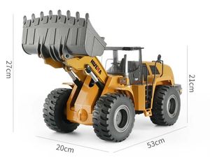 HuiNa 1583 Pushdozer 2.4G 24CH Truk Buldoser RC Logam 1:14 Truk Konstruksi Penggerak Tanah Terbaik - Product Image 6