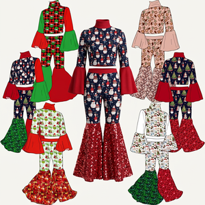 Ensembles de vêtements 2 pièces pour bébés et tout-petits Bc1-5 Stock Girls, Halloween, Noël, automne, respirants, imperméables, pull-over - Product Image 1