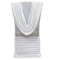 Housse de chaise de banquet en spandex froncé style swag pour mariage, fête, événements et décoration