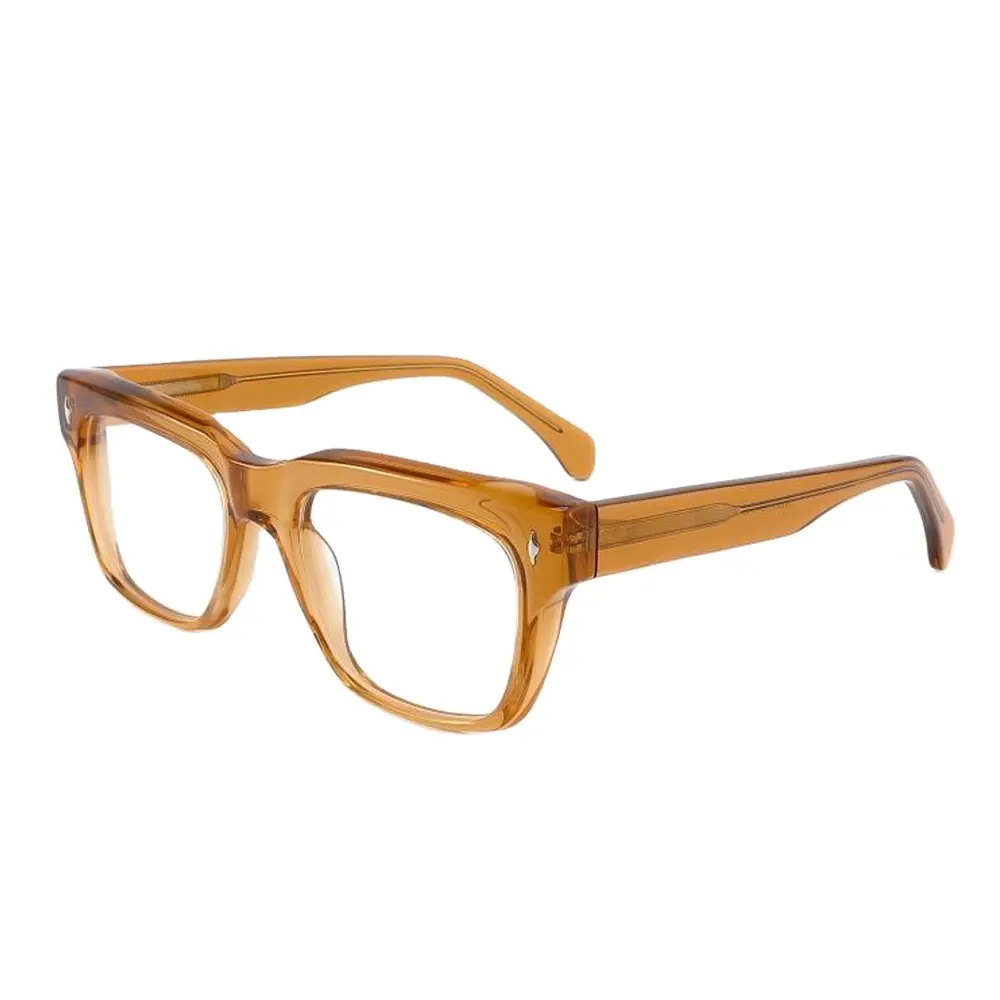 Retro striped square frame plate glasses frame high quality acetate optical glasses